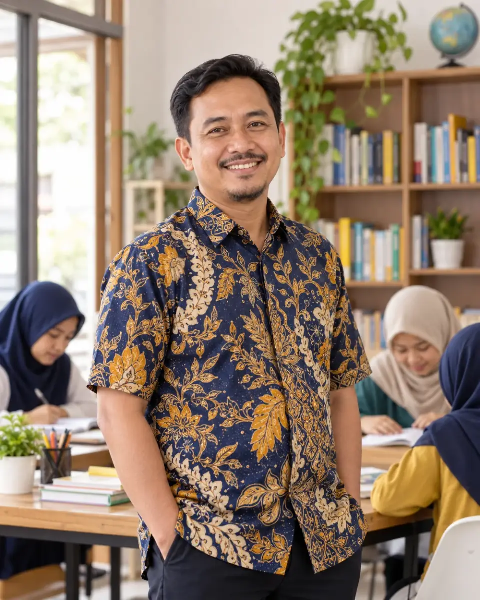 Pendiri BIMBELYUK di ruang kelas